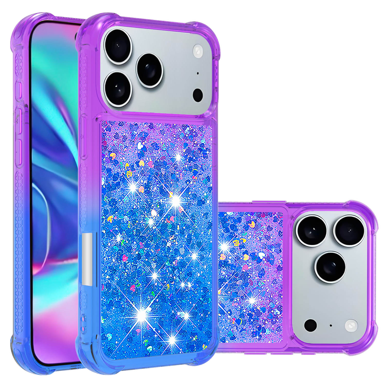 Fragance X - Gradiënt Bling Glitter Liquid Quicksand Telefoonhoesje