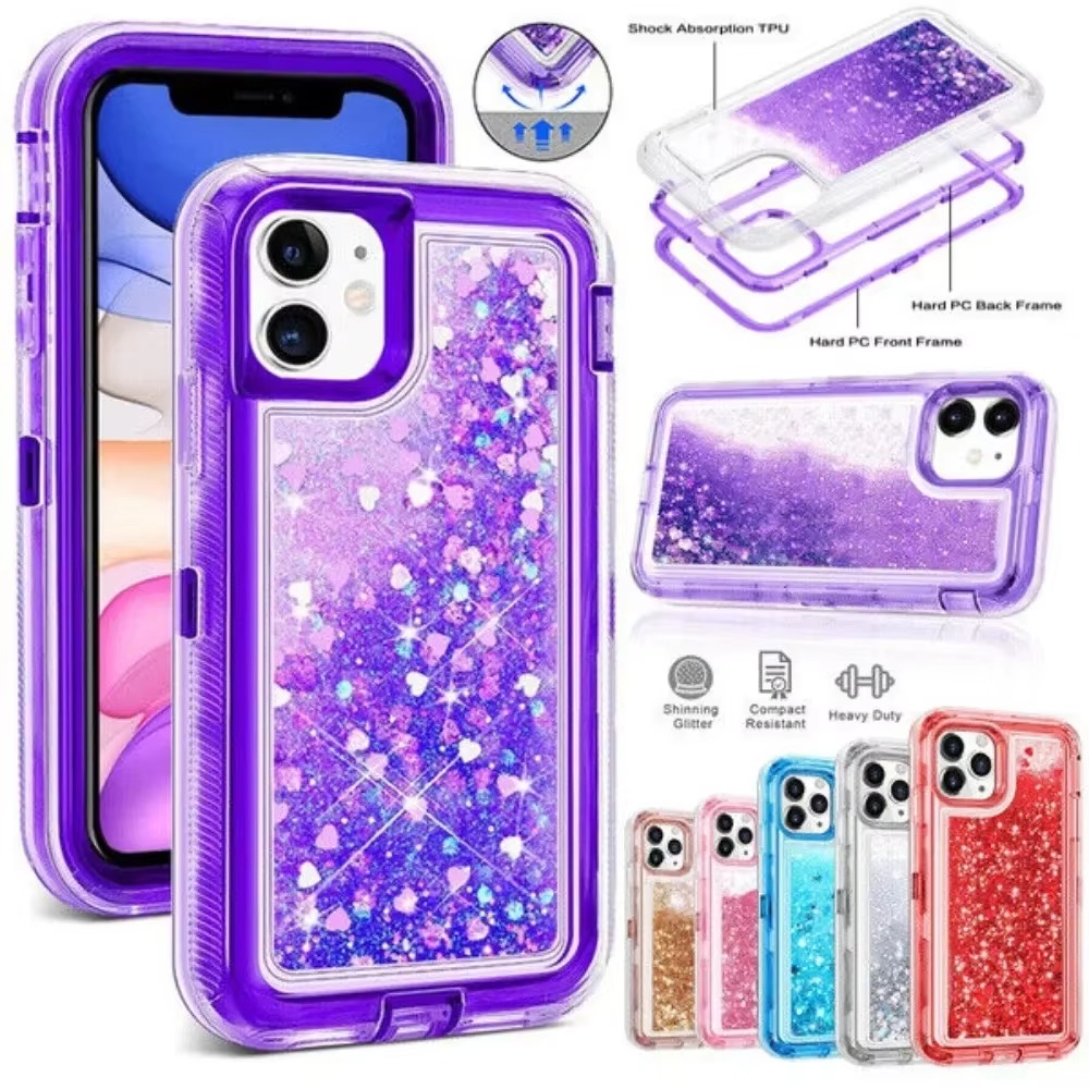 Fragance X - Glitter Dynamische Vloeibare Zandhoes voor iPhone