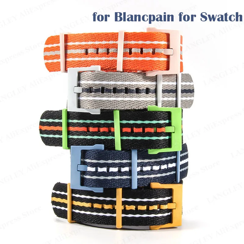 Fragance X - Nylon Horlogebandje Voor Swatch X Voor